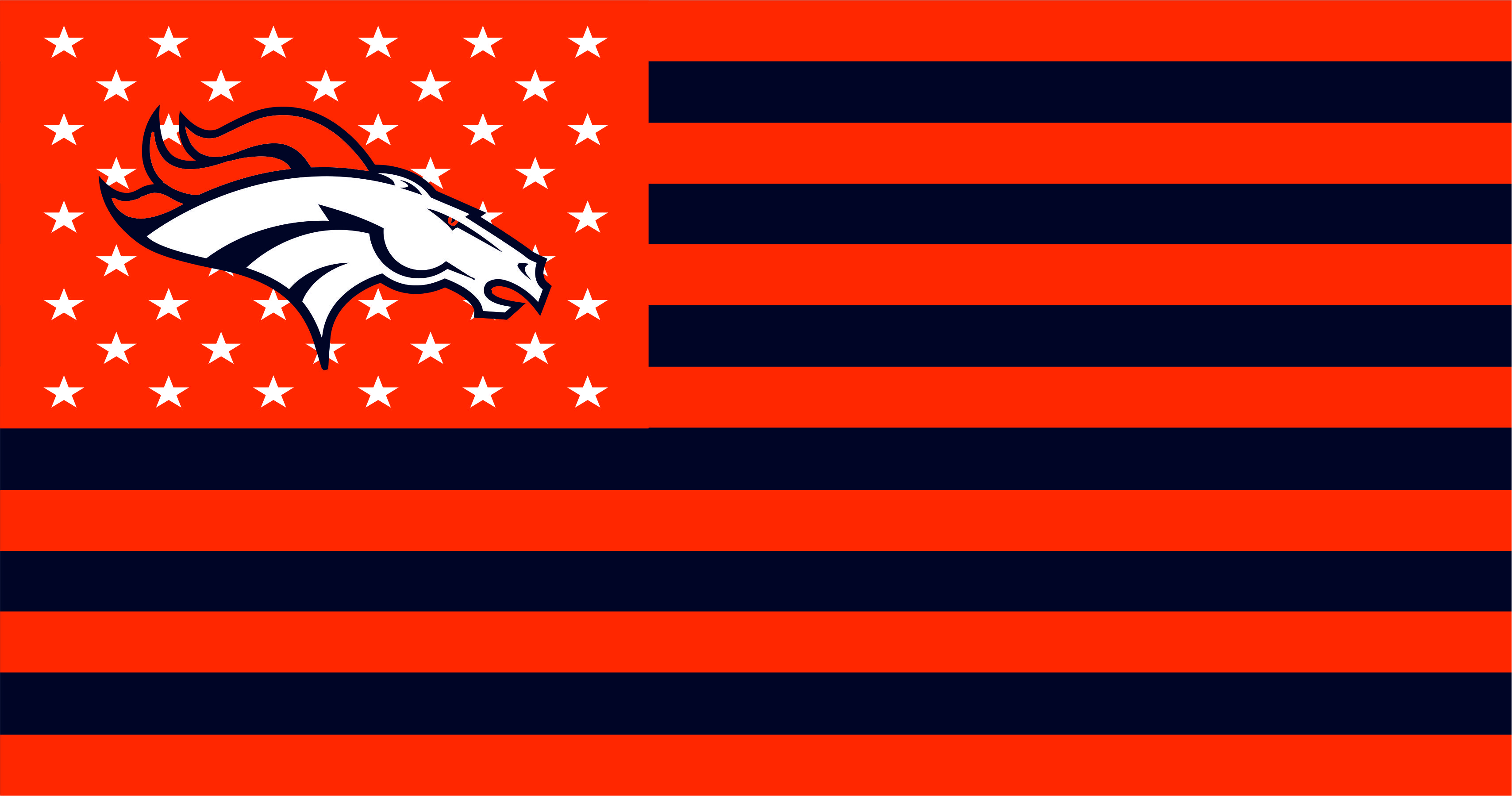 Denver Broncos Flag001 logo vinyl decal